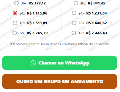 WhatsApp com mensagem por moto